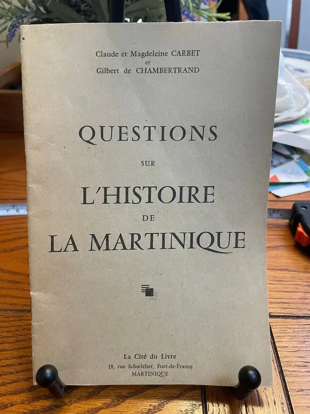 1956 Questions sur l’Histoire de la Martinique Carbet Chambertrand French Book